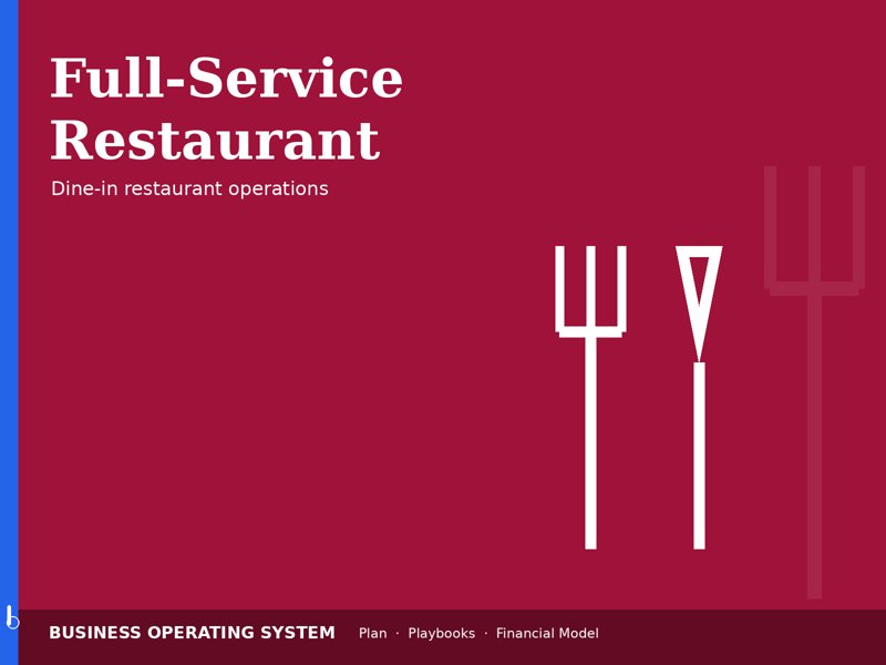 Full-Service Restaurant operating system