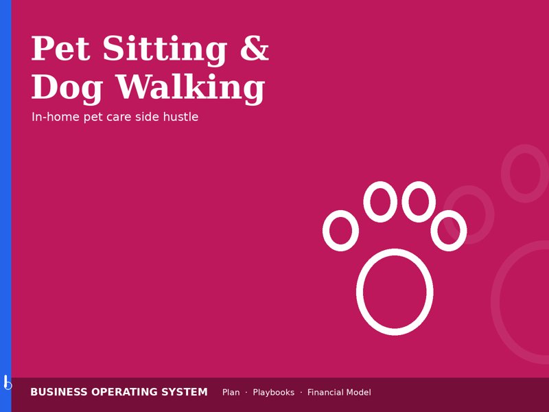 Pet Sitting & Dog Walking operating system