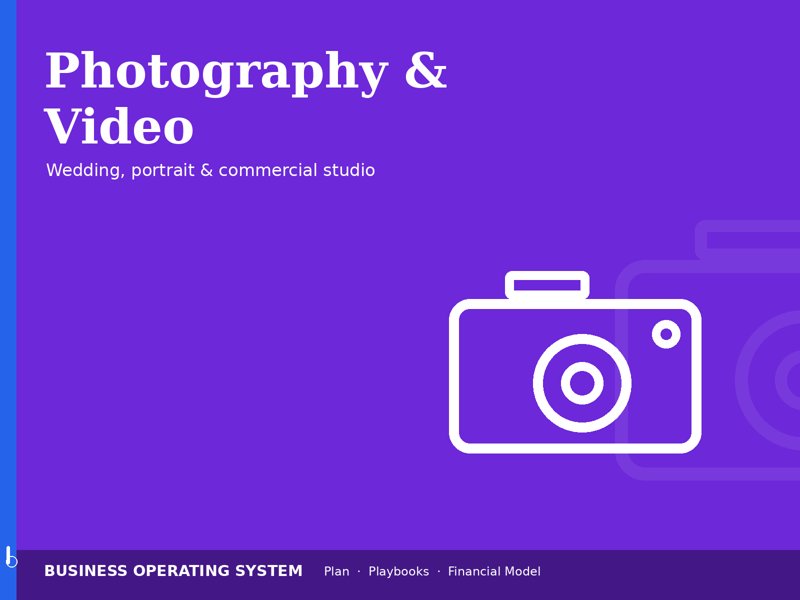 Photography & Videography Studio operating system